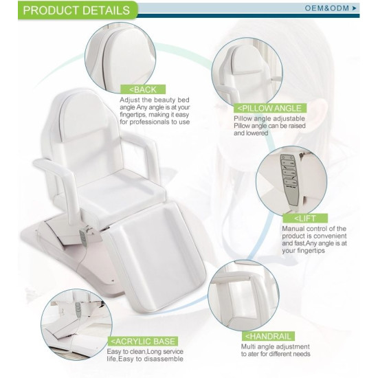 F080 Automatically Facial Folding Bed For Beauty Parlour