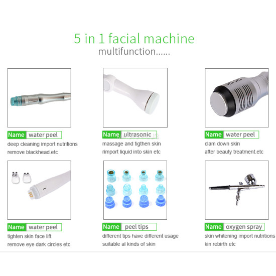 A0616 5 in 1 Newest Korea Facial Microdermabrasion Equipment For Beauty Salon