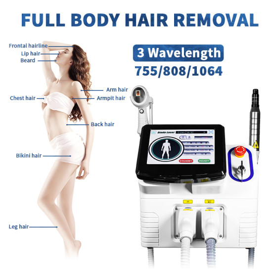 A0403B Factory wholesale professional portable 2 in 1 diode laser hair and tattoo removal machine  A0403B Factory wholesale professional portable 2 in 1 diode laser hair and tattoo removal machine