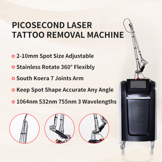 A0513 Nd Yag Laser 532nm 1064nm 755nm Picosecond Pico Laser Q-switched Tattoo Removal Machine