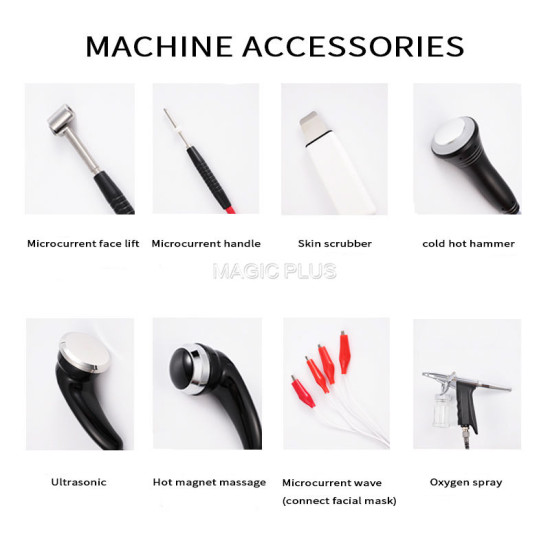 A1021 Magic Plus ultrasonic facial machine 8 in 1