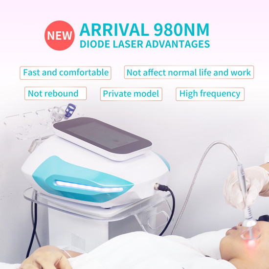 A1307 Newest 4 in 1 High Frequency RF Spider Vein Removal Machine 30mhz / Diode Laser 980nm Blood Vessels Removal Machine A1307 Newest 4 in 1 High Frequency RF Spider Vein Removal Machine 30mhz / Diode Laser 980nm Blood Vessels Removal Machine