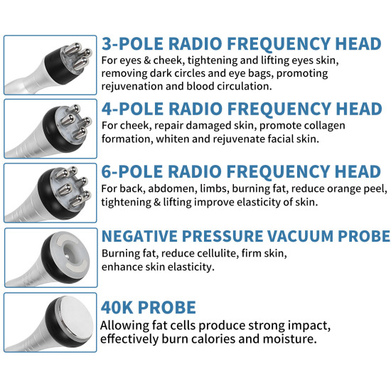 B0143D Vacuum Ultrasonic Cavitation Radio Frequency 40K 80K Cavitation Machine