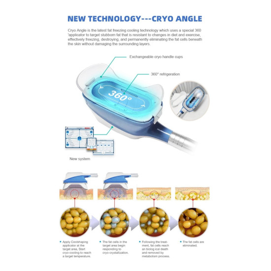 S23 5 in 1 Factory Sale 5 Cryo Handles 360 Cryolipolysis Slimming Machine with Cavitation RF Lipolaser