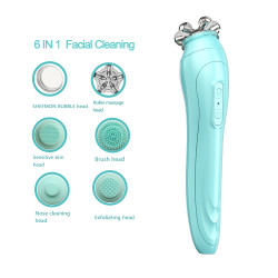 XC001 6 in 1 Facial Deep Cleaning Face Massage Brush Device